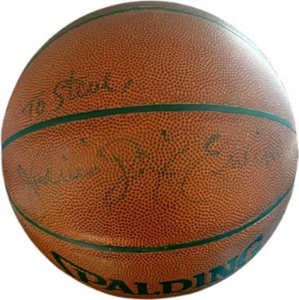 CTBL-042484 Julius Dr. J Erving Signed Spalding NBA Z-IO Composite Leather Full Size To Steve Basketball - Beckett Review - 76ers