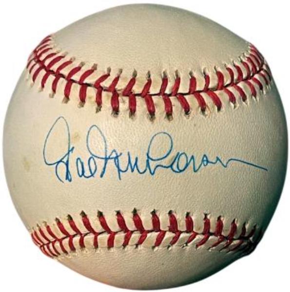Picture of RDB Holdings & Consulting CTBL-042793 Hal Houser Signed ROAL Rawlings Official American League Minor Tone Baseball - COA - Detroit Tigers & Cleveland & HOF