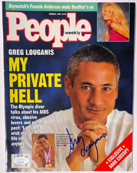 CTBL-042099 Greg Louganis Signed People Weekly Full 3- 6-1995- JSA No.EE63452 Magazine - Olympic Gold Medalist & No Label