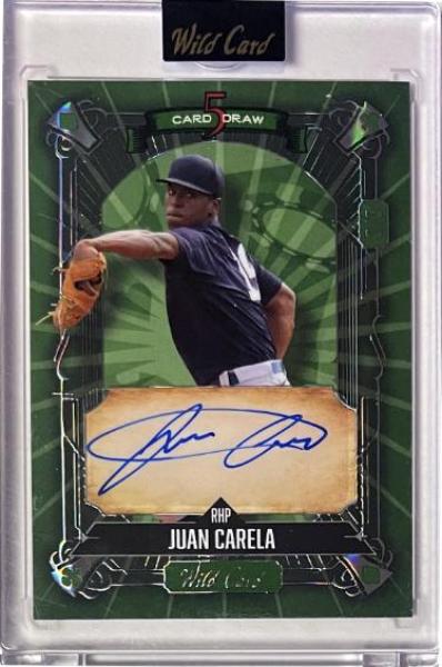 CTBL-041790 Juan Carela Signed 2024 Wild Card 5 Card Draw Auto No.5CDC-JCA- 3 Card - Chicago White Sox & Factory Sealed