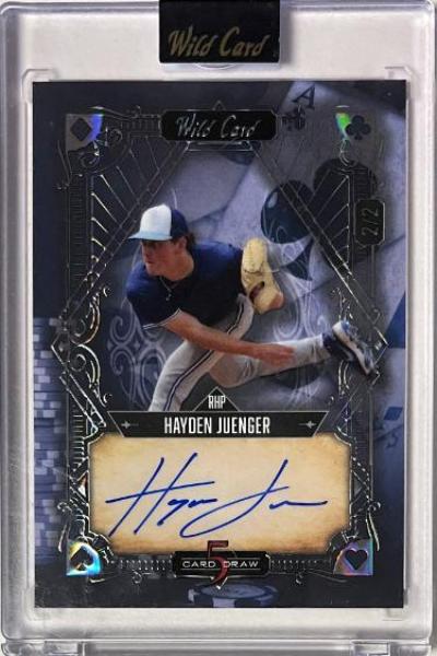 CTBL-041793 Hayden Juenger Signed 2024 Wild Card 5 Card Draw No.5CDV-HJA- 2 Auto Card - Toronto Blue Jays