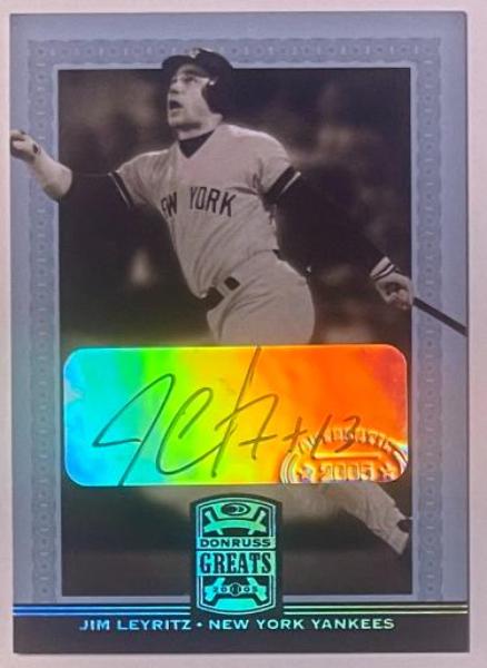 CTBL-042404 Jim Leyritz Signed 2005 Donruss Greats Authentic Signatures No.41 Auto Card - York Yankees