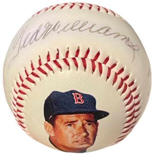 Picture of RDB Holdings & Consulting CTBL-042540 Ted Williams Signed Football USA MLB Baseball - 1000 - COA - Imperfect & Boston Red Sox