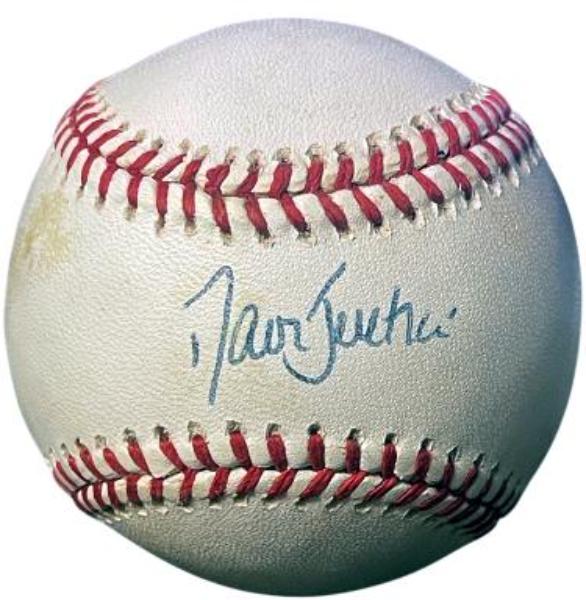 CTBL-042284 Dave Justice Signed Rawlings Official National League Toned Baseball - COA - Atlanta Braves