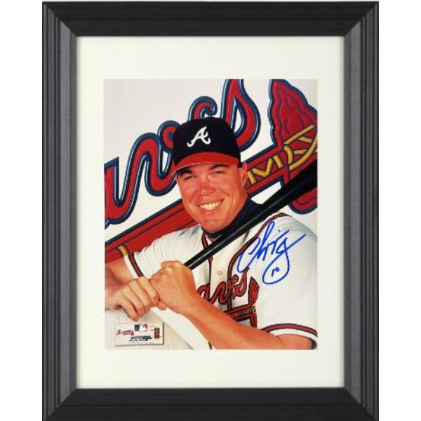 Picture of RDB Holdings & Consulting CTBL-f42555 Chipper Jones Signed Atlanta Braves MLB Licensed 8 x 10 in. Photo - No.10 Custom Framing - Tuff Stuff COA & Show Ticket