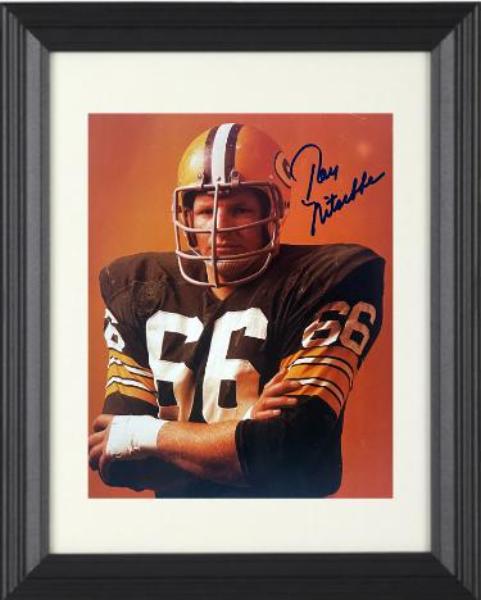 Picture of RDB Holdings & Consulting CTBL-F42529 Ray Nitschke Signed Green Bay Packers Custom Framing 8 x 10 in. Photo - Beckett Review with HOF