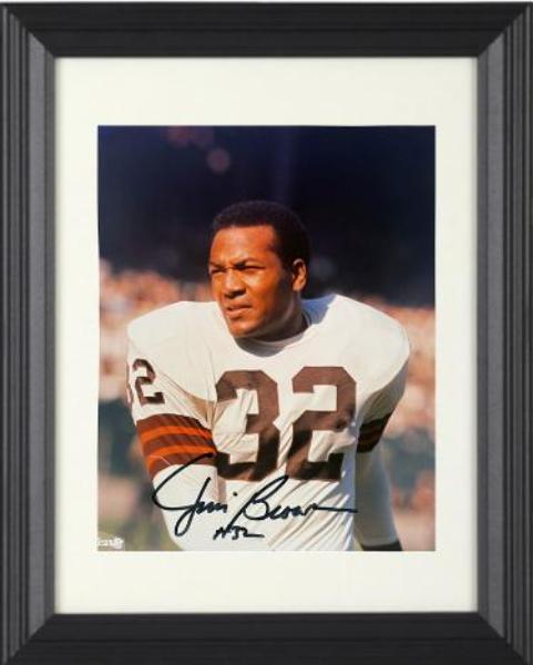Picture of RDB Holdings & Consulting CTBL-F42533 Jim Brown Signed Cleveland Browns Custom Framing 8 x 10 in. Photo - Beckett Review with Tuff Stuff LOA