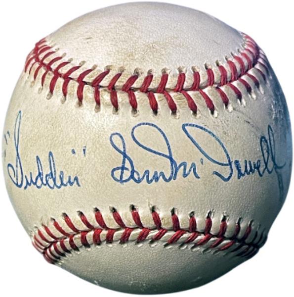 CTBL-042192 Sam McDowell Sudden Signed Official Rawlings OAL Major League Baseball - Imperfect - COA