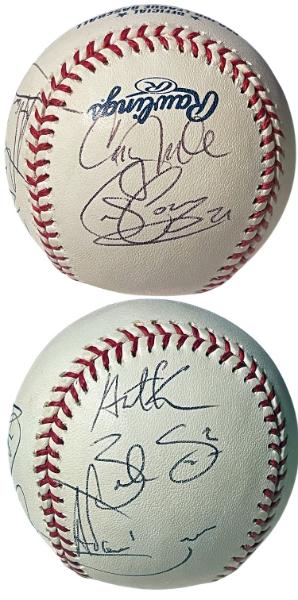 CTBL-042279 2004 Cincinnati Reds Signed Rawlings Official Major League Baseball - Adam Dunn, Austin Kearns & Sean Casey, Cory Lidle - COA