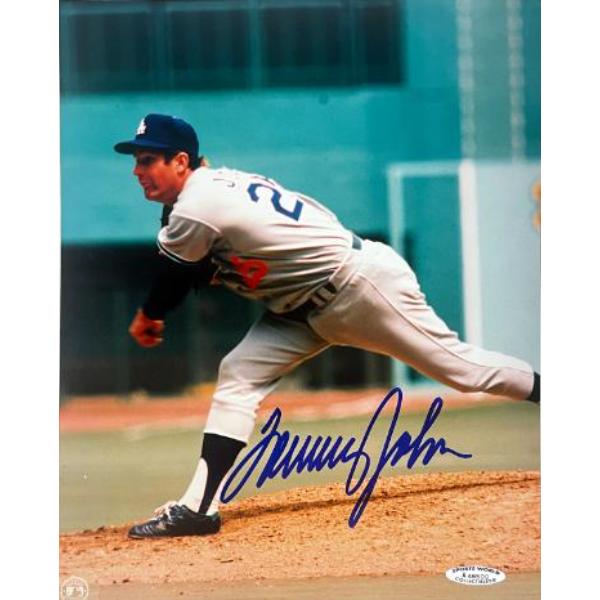 CTBL-042640 Tommy John Signed Los Angeles Dodgers MLB Licensed 8 x 10 in. Photo - Sports World Collectibles No.A48500 & COA