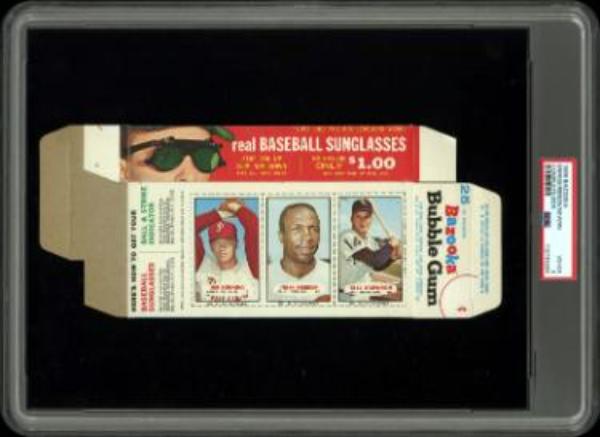 CTBL-042674 1966 Bazooka Complete Box Jim Bunning No.31 & Frank Robinson No.32 & Bill Skowron No.33 PSA Graded 4 VG-EX Card - 25 Piece