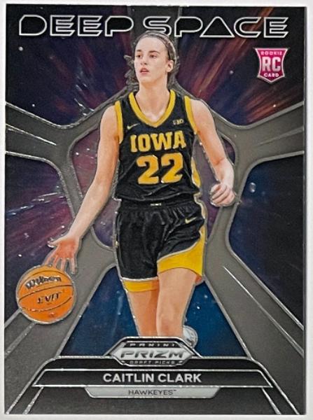 CTBL-042687 Caitlin Clark 2024 Panini Prizm Draft Picks Deep Space RC No.8 Lowa & Indiana Fever Rookie Card