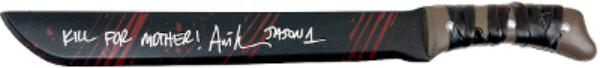 CTBL-041974 Ari Lehman Signed Friday the 13th Plastic Prop Machete Tri-Star Holo with Dual Kill for Mother & Jason 1 - 26 in. Long