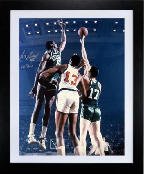 Picture of RDB Holdings & Consulting CTBL-f42489 Bill Russell Signed Boston Celtics Vintage Color NBA Archives No.6 Custom Framing 16 x 20 in. Photo - 300 - Russell & Altman - Hollywood COA