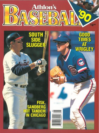 Picture of Athlon CTBL-S13235 Ryne Sandberg Unsigned Chicago Cubs Sports 1990 MLB Baseball Preview Magazine with Fisk