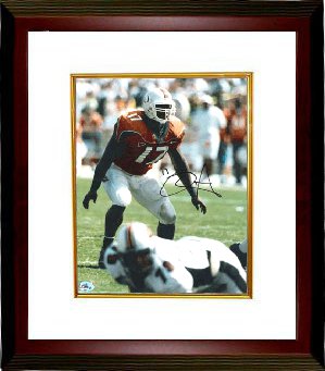 CTBL-MW3575 DJ Williams Signed Miami Hurricanes 8 x 10 Photo Custom Framed
