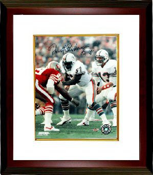 CTBL-MW4099 Dwight Stephenson Signed Miami Dolphins 8 x 10 Photo Custom Framed HOF 98