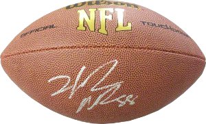 Picture of Athlon CTBL-009296A Hakeem Nicks Signed NFL Wilson Rep Football