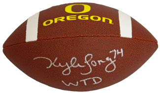 Picture of Athlon CTBL-013848 Kyle Long Signed Oregon Ducks Brown Logo Football WTD