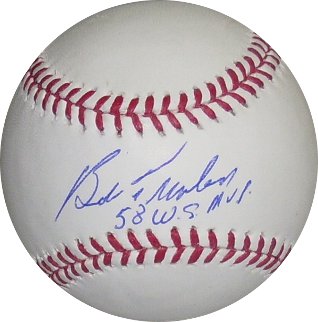 Picture of Athlon CTBL-010092 Bob Turley Signed Official Major League Baseball 58 WS MVP