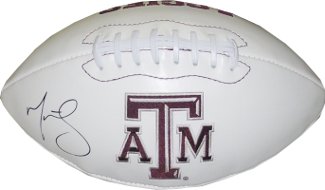 Picture of Athlon CTBL-013726 Martellus Bennett Signed Texas A&M Aggies Logo Football