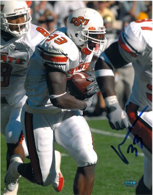 Picture of Athlon CTBL-004093b Vernand Morency Signed Oklahoma State 8 x 10 Photo - Morency Hologram