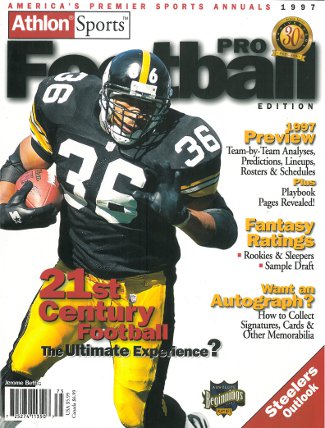 Picture of Athlon CTBL-012486 Jerome Bettis Unsigned Pittsburgh Steelers Sports 1997 NFL Pro Football Preview Magazine