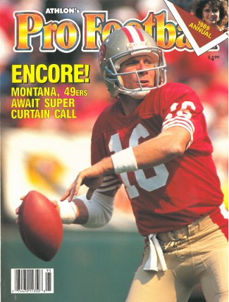 Picture of Athlon CTBL-012530 Joe Montana Unsigned San Francisco 49ers Sports 1989 NFL Pro Football Preview Magazine