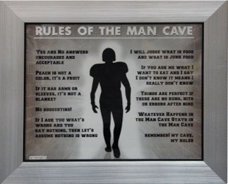 CTBL-012537 Rules Of The Man Cave 11 x 14 Custom Framed