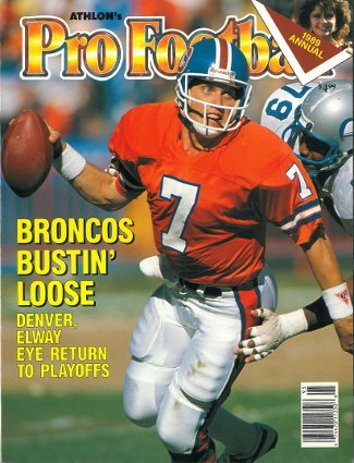 Picture of Athlon CTBL-012547 John Elway Unsigned Denver Broncos Sports 1989 NFL Pro Football Preview Magazine
