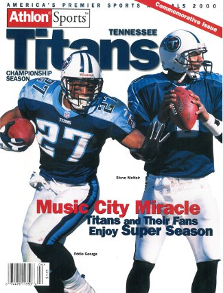 Picture of Athlon CTBL-012566 Tennessee Titans Unsigned 2000 Pro Football Championship Season Commemorative Issue Magazine with George & Mcnair