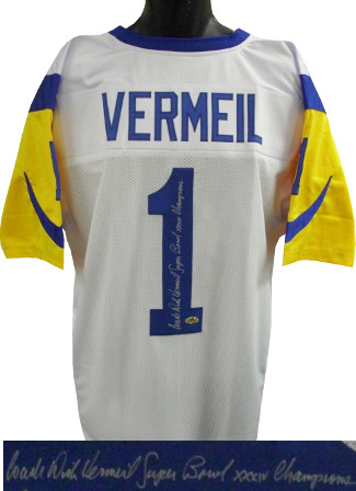 CTBL-015771N Dick Vermeil Signed White TB Custom Stitched Pro Style Football Jersey with Dual Coach & Super Bowl XXXIV Champions, Extra Large -  Athlon, CTBL_015771N