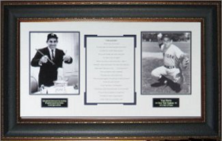 Picture of Athlon CTBL-012359 Yogi Berra Unsigned New York Yankees 2 Photo Yogi-Isms Leather Framed - 34 x 21