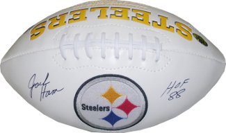 Picture of Athlon CTBL-014681 Jack Ham Signed Pittsburgh Steelers Logo Football Hof 88 - Black Sig