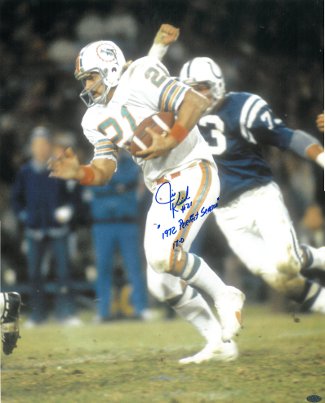 Picture of Athlon CTBL-014692 Jim Kiick Signed Miami Dolphins 16 x 20 Photo Dual 1972 Perfect Season & 17-0