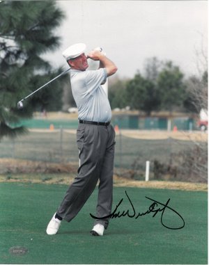 CTBL-008267 Tom Weiskopf Signed Golf Photo - Mounted Hologram - 8 x 10