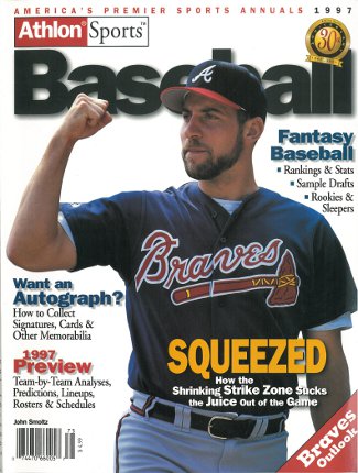 Picture of Athlon CTBL-013055 John Smoltz Unsigned Atlanta Braves Sports 1997 MLB Baseball Preview Magazine