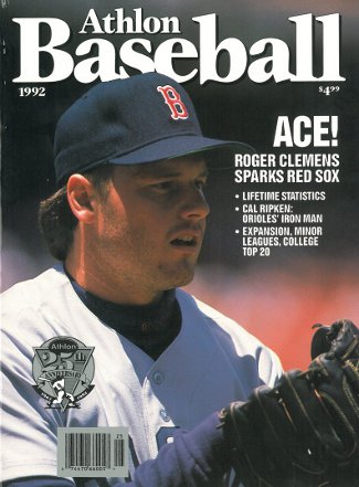 Picture of Athlon CTBL-013057 Roger Clemens Unsigned Boston Sox Sports 1992 MLB Baseball Preview Magazine - Red