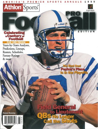 Picture of Athlon CTBL-012270 Peyton Manning Unsigned Indianapolis Colts Sports 1999 NFL Pro Football Preview Magazine