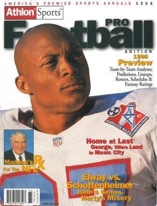 Picture of Athlon CTBL-012304 Eddie George Unsigned Tennessee Oilers - Titans Sports 1998 NFL Pro Football Preview Magazine