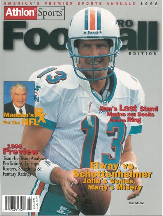Picture of Athlon CTBL-012306 Dan Marino Unsigned Miami Dolphins Sports 1998 NFL Pro Football Preview Magazine