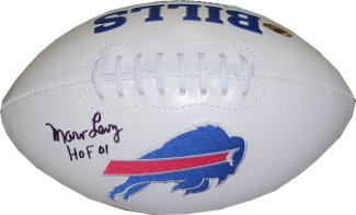 Picture of Athlon CTBL-013418 Marv Levy Signed Buffalo Bills Logo TB Football HOF 01