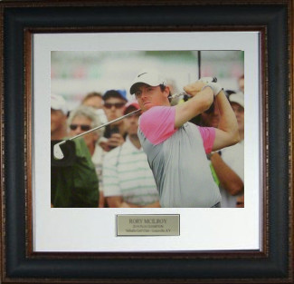 Picture of Athlon CTBL-015644 Rory Mcilroy Unsigned 2014 British Open Photo Leather Framed - 11 x 14