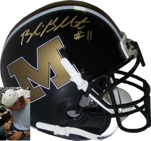 Picture of Athlon CTBL-009624 Blaine Gabbert Signed Missouri Tigers Authentic Schutt Mini Helmet No.11 - Gold Sig-Right Side