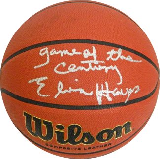 Picture of Athlon CTBL-012159 Elvin Hayes Signed Wilson NCAA Indoor & Outdoor Basketball Game of The Century