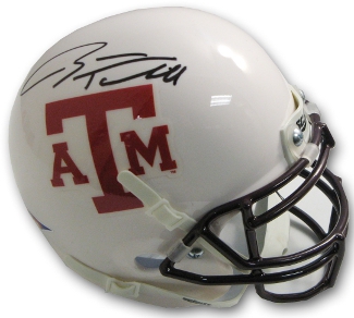 Picture of Athlon CTBL-012183 Ryan Tannehill Signed Texas A&M Aggies Authentic White TB Schutt Mini Helmet - Upper Deck Hologram