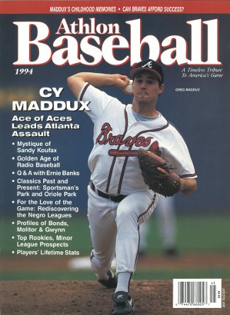 Picture of Athlon CTBL-013266 Greg Maddux Unsigned Atlanta Braves Sports 1994 MLB Baseball Preview Magazine