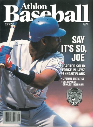 Picture of Athlon CTBL-013282 Joe Carter Unsigned Toronto Blue Jays Sports 1992 MLB Baseball Preview Magazine