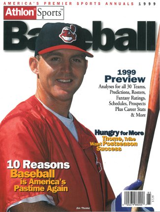 Picture of Athlon CTBL-013291 Jim Thome Unsigned Cleveland Indians Sports 1999 MLB Baseball Preview Magazine