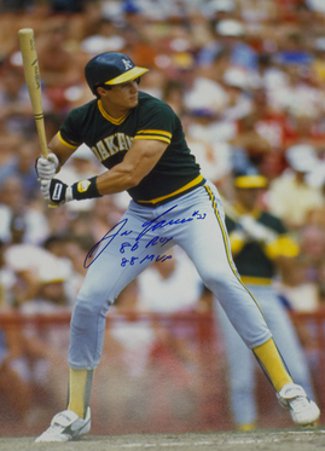 Picture of Athlon CTBL-014388 Jose Canseco Signed Oakland As Photo Dual 86 Roy & 88 MVP - 16 x 20